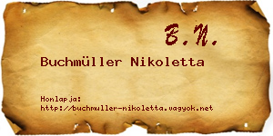 Buchmüller Nikoletta névjegykártya